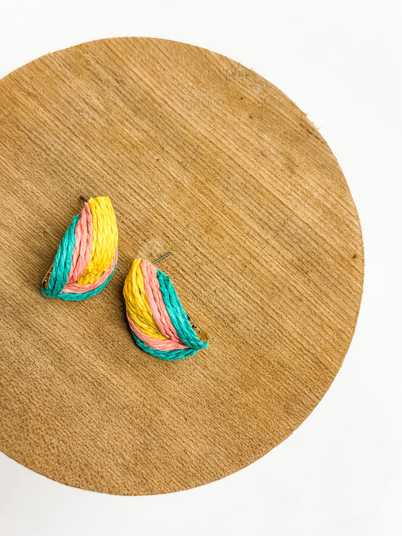 Candace Braided Straw Earrings