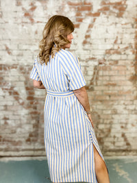 Theodora Striped Midi Dress