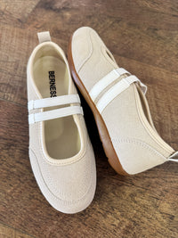 MJ Beige Sneaker Flats