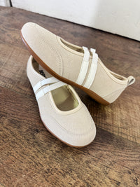 MJ Beige Sneaker Flats