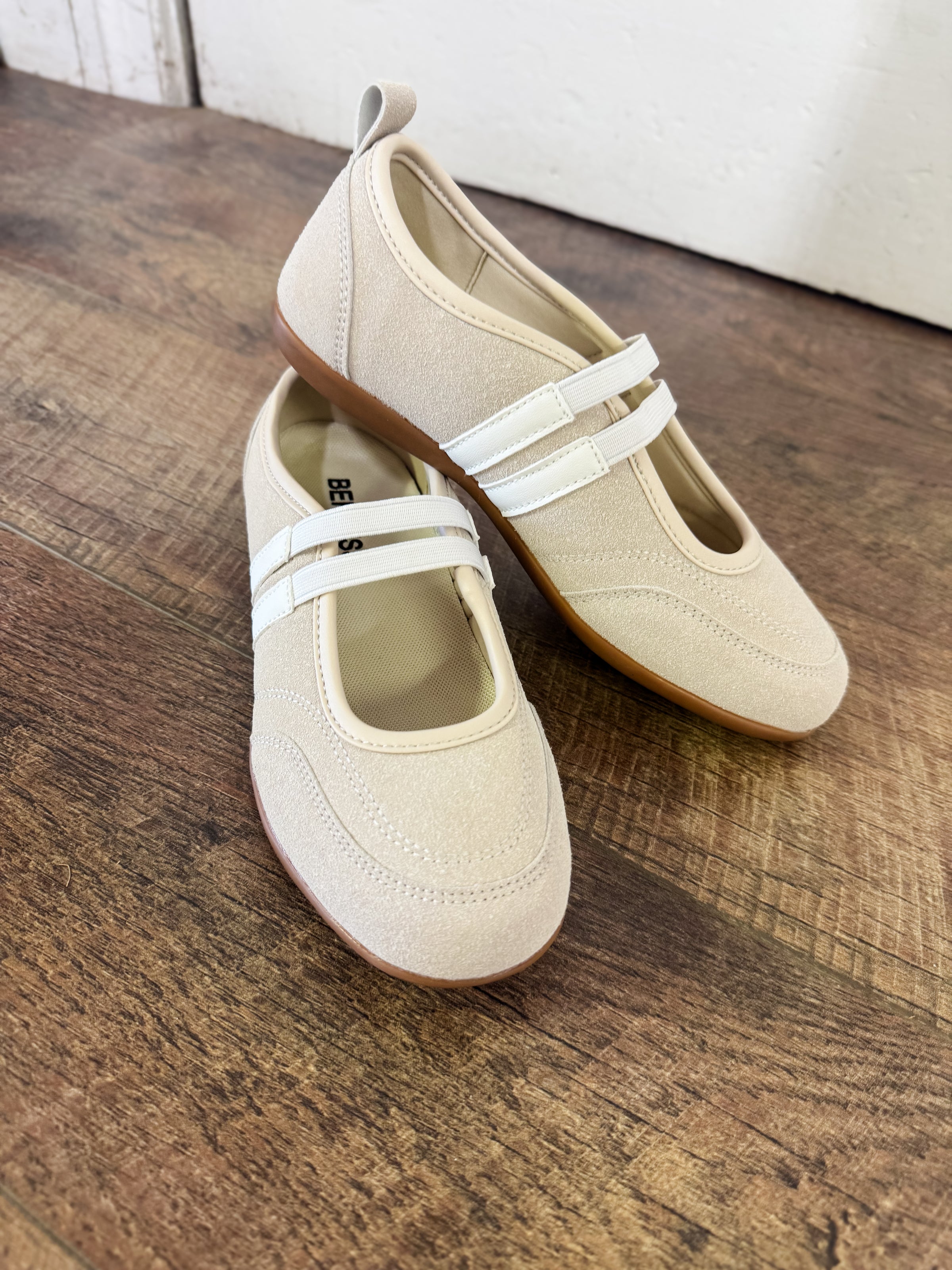 MJ Beige Sneaker Flats