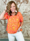 Ivy Jane Sunny Floral Embroidered Check Top