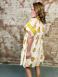 Quinton Scalloped Sleeve Dress