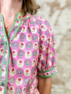 Adrienne Floral Button Front Top