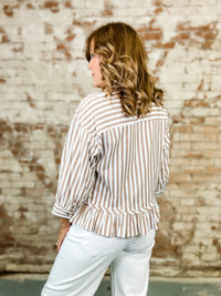 Gissel Pleated Ruffle Top