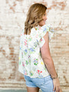 Cyndi Floral Button Front Top