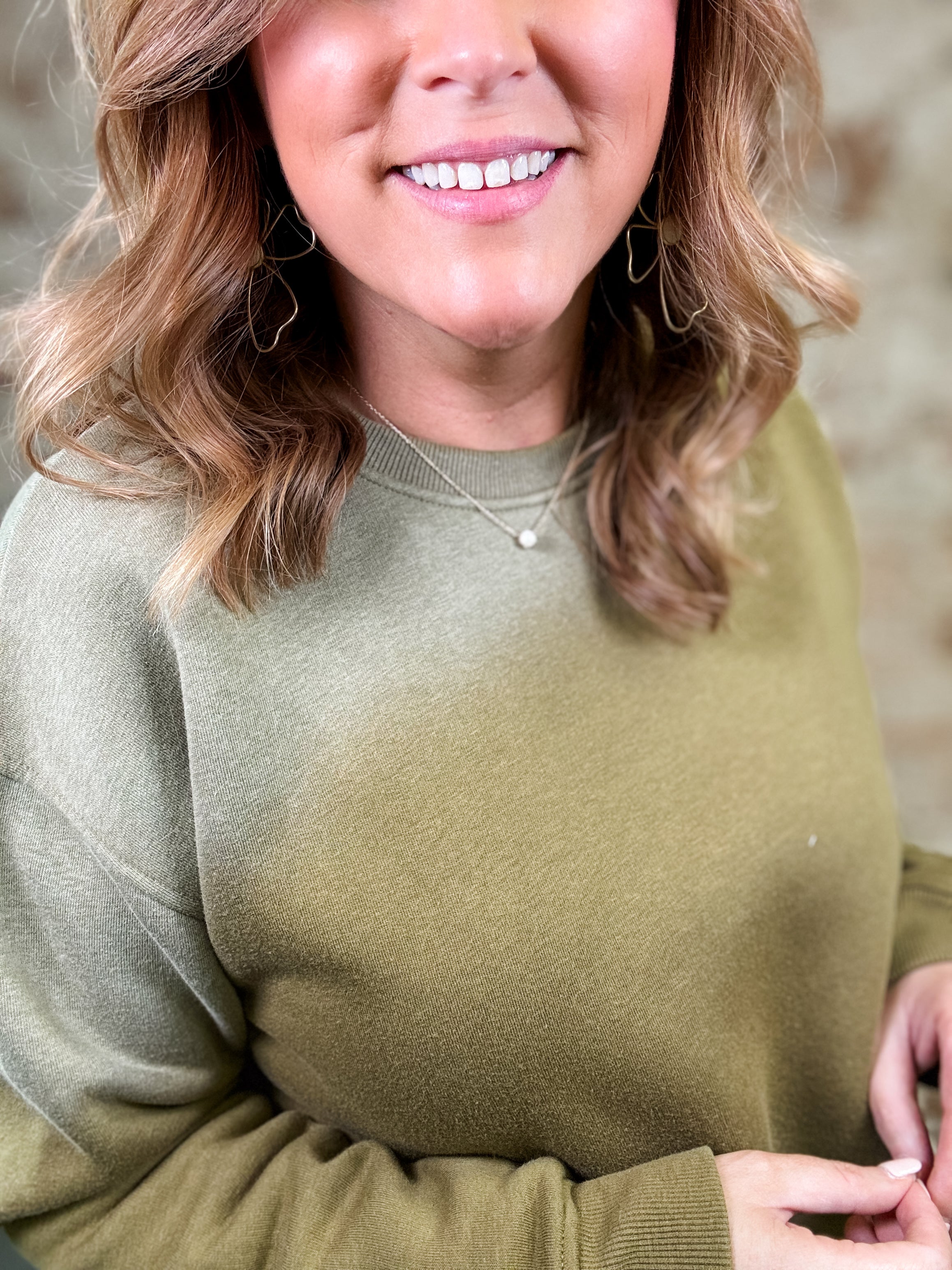 Olive Spray Sweatshirt