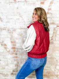 THML Daphne Quilted Leather Vest