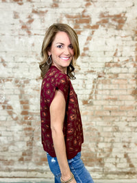 Corinne Animal Print Top
