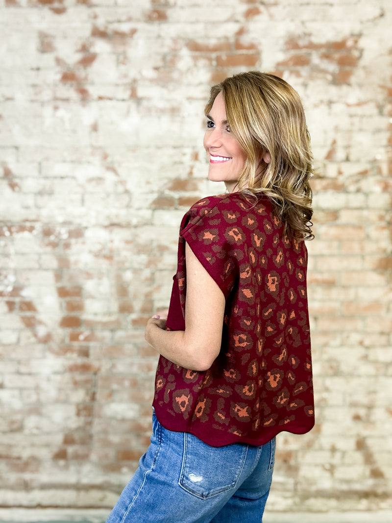 Corinne Animal Print Top
