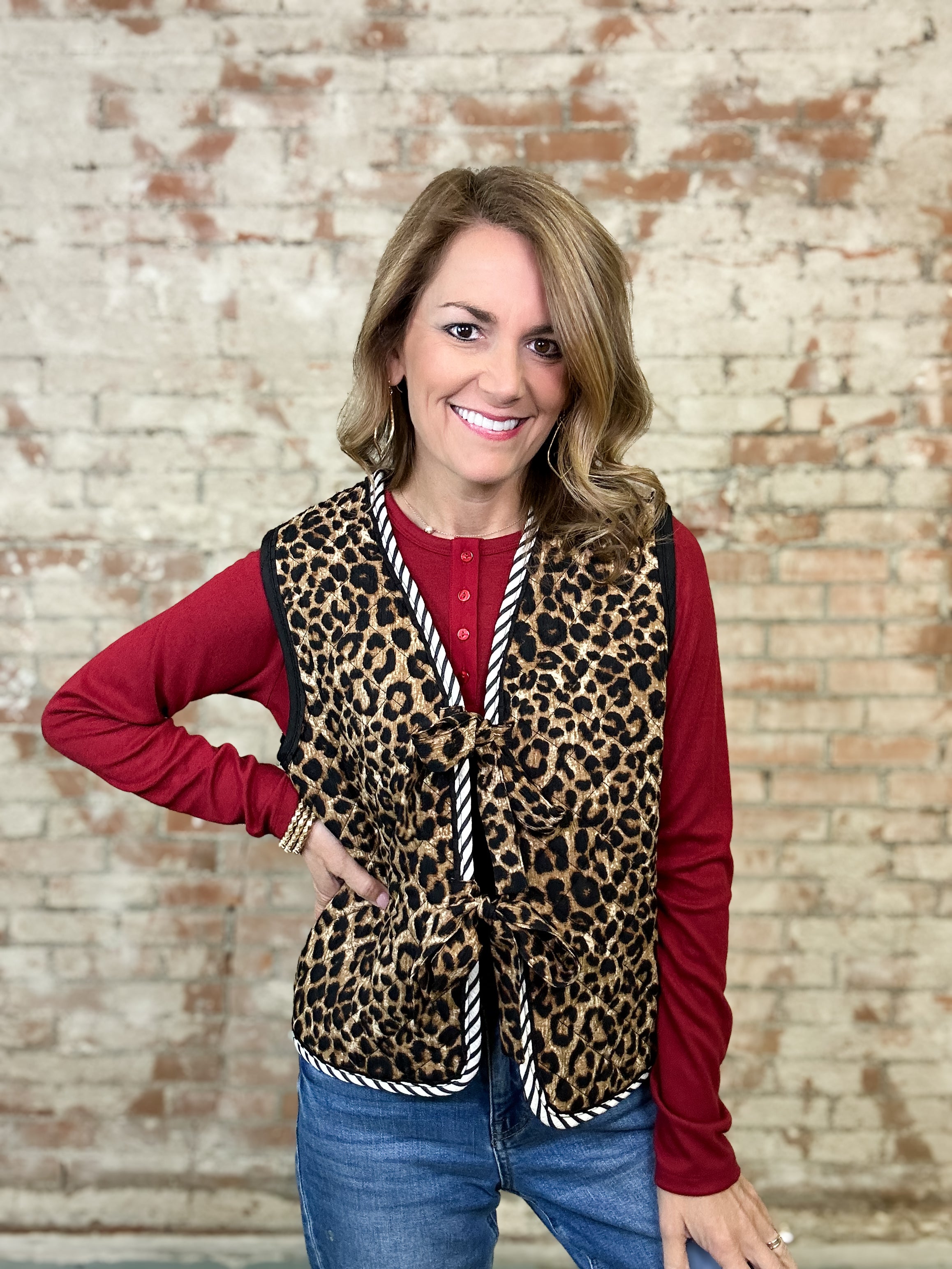 Raya Leopard Print Vest