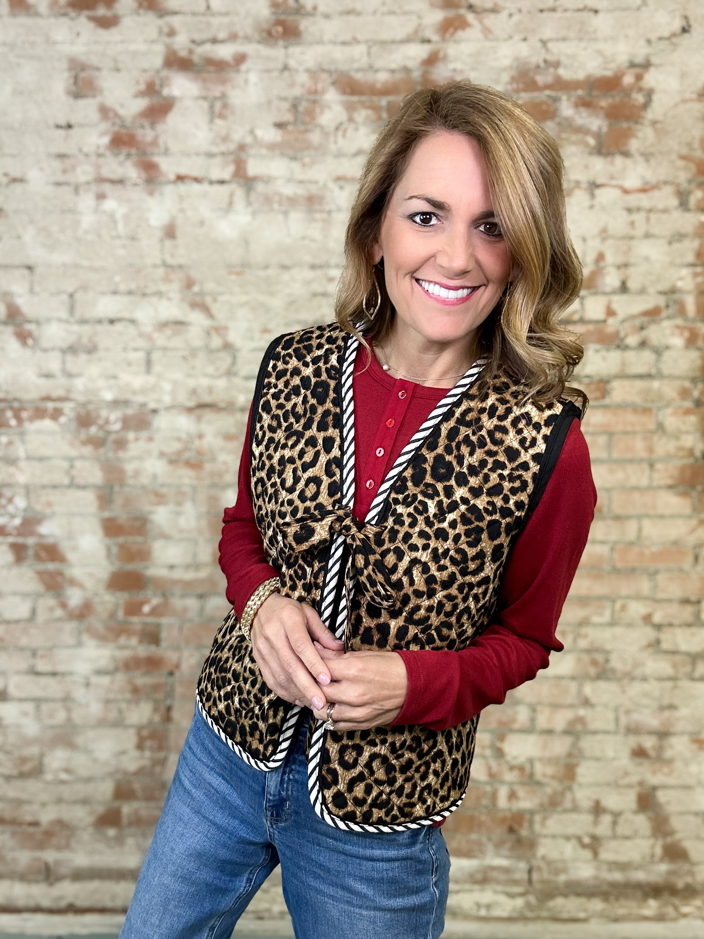 Raya Leopard Print Vest