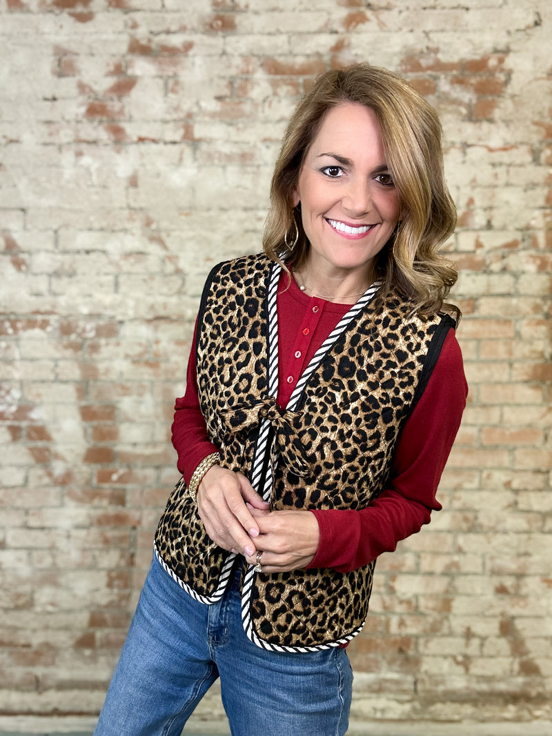Raya Leopard Print Vest