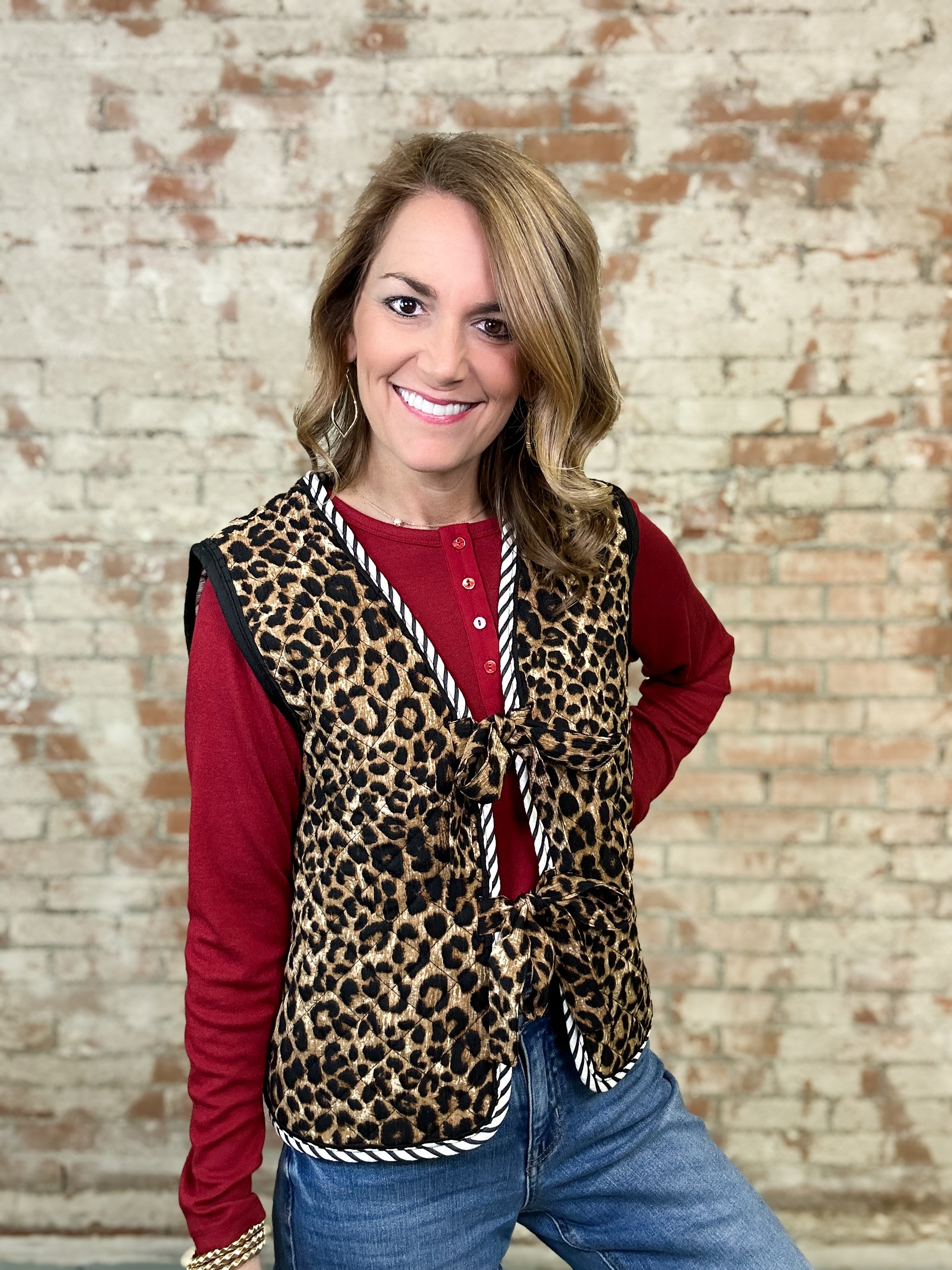 Raya Leopard Print Vest