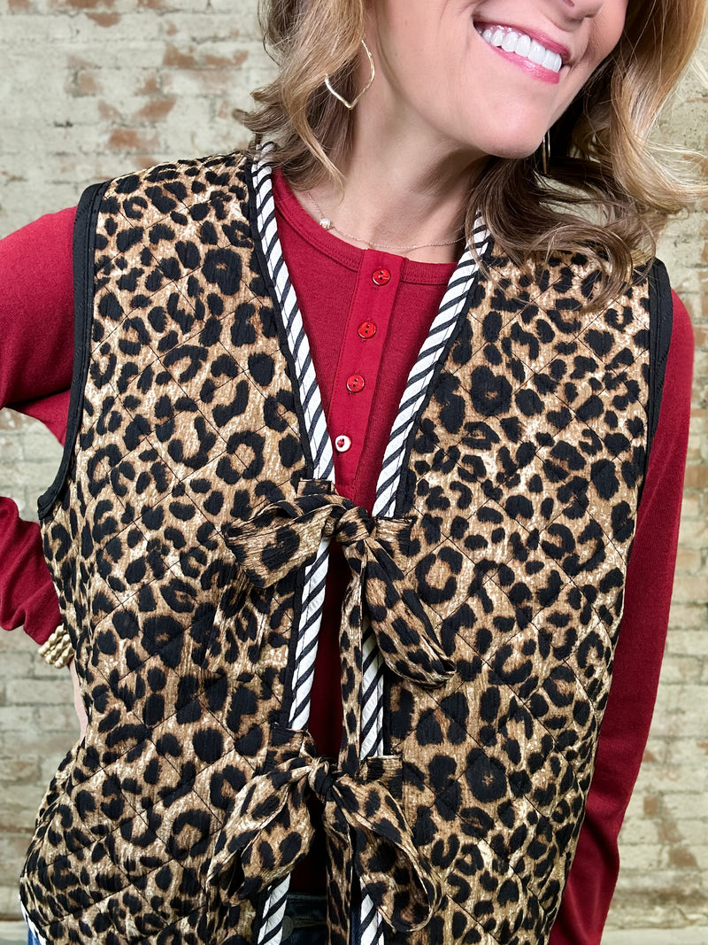 Raya Leopard Print Vest