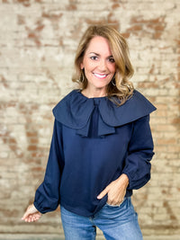 Mira Bow Collar Top