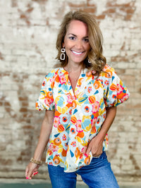 Nikole Floral Top - FINAL SALE