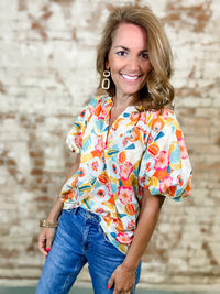 Nikole Floral Top - FINAL SALE