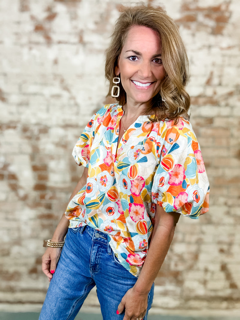 Nikole Floral Top - FINAL SALE