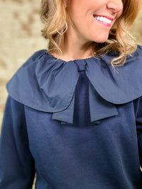 Mira Bow Collar Top