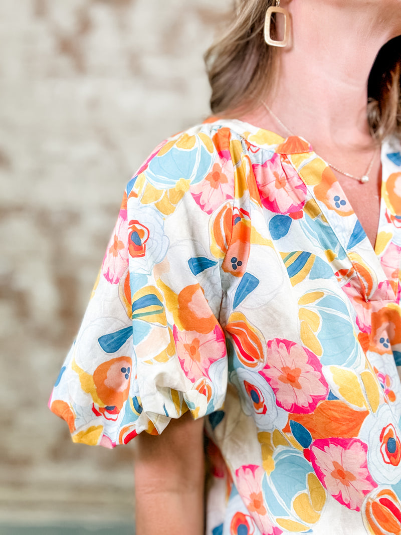 Nikole Floral Top - FINAL SALE