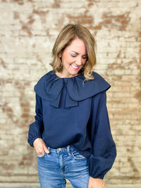 Mira Bow Collar Top