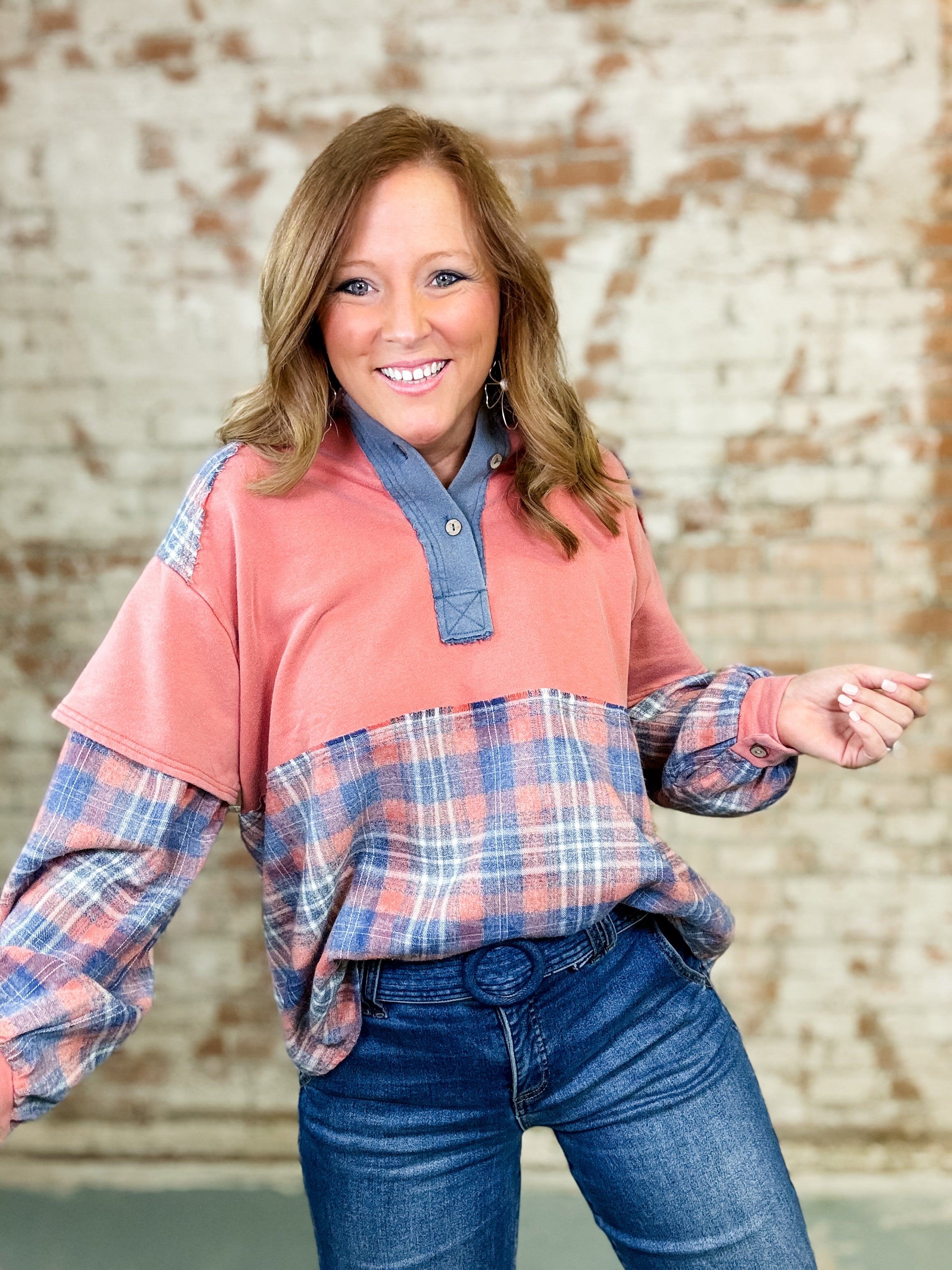Coraline Plaid Pullover