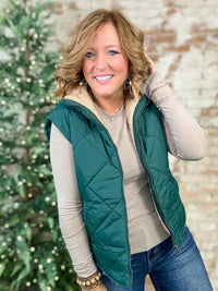 Charlotte Sherpa Lined Quilted Vest