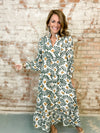 Pearl Boho Print Dress