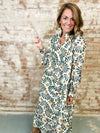 Pearl Boho Print Dress