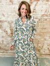 Pearl Boho Print Dress