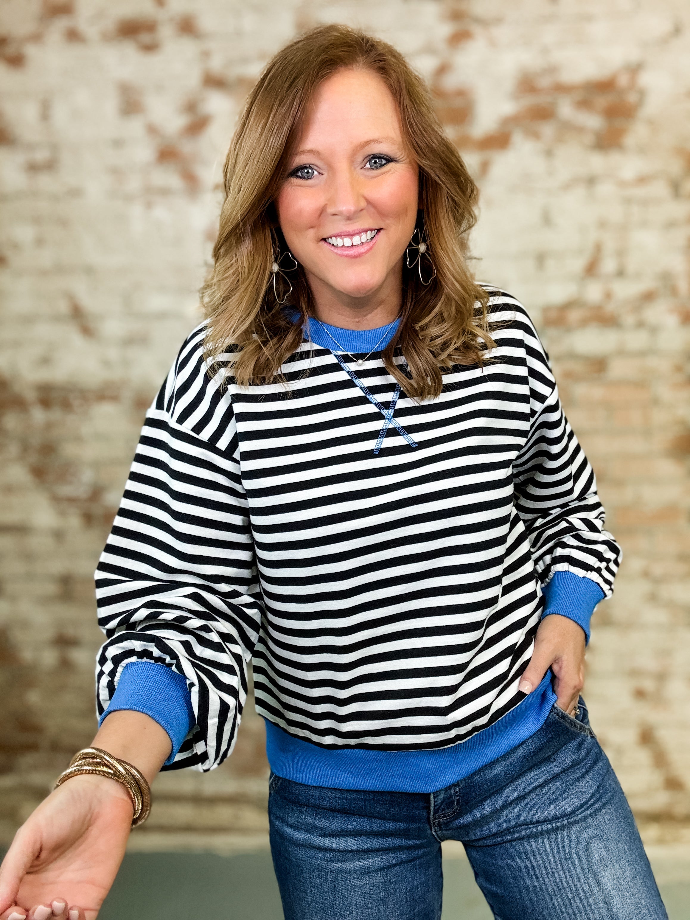 Abbie Stripe Sweatshirt