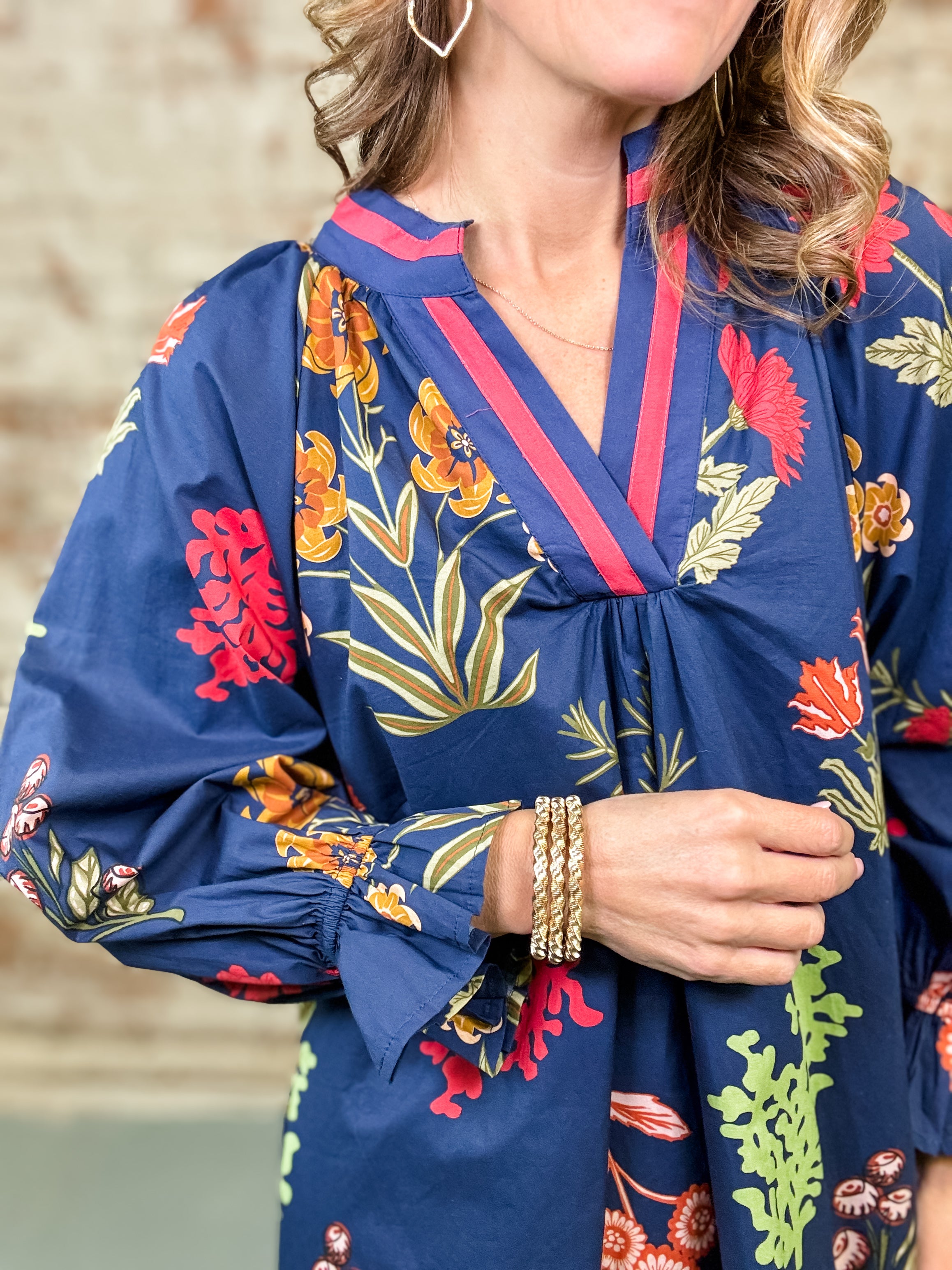 Velour Botanical Dress