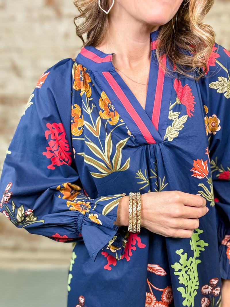 Velour Botanical Dress