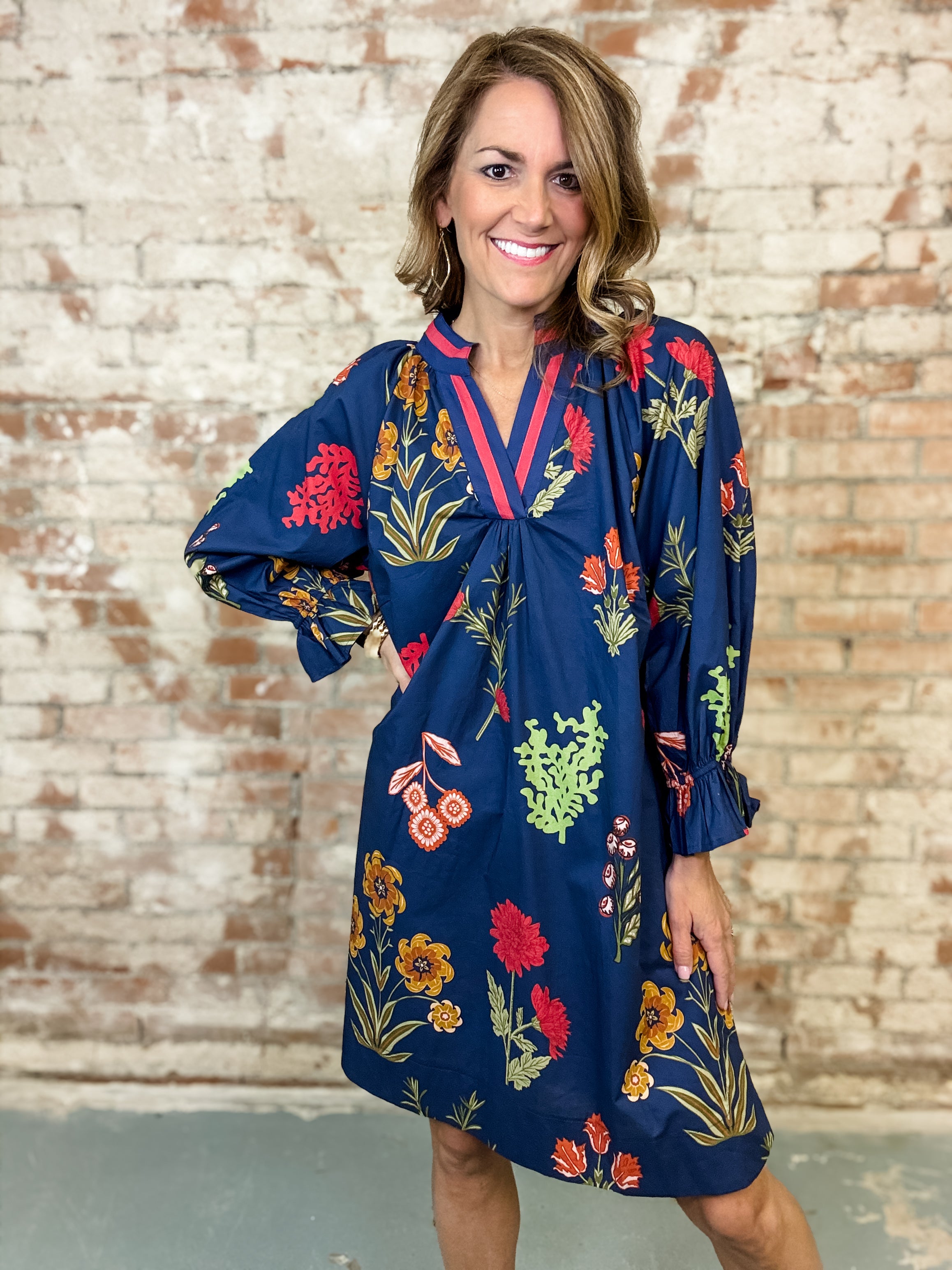 Velour Botanical Dress