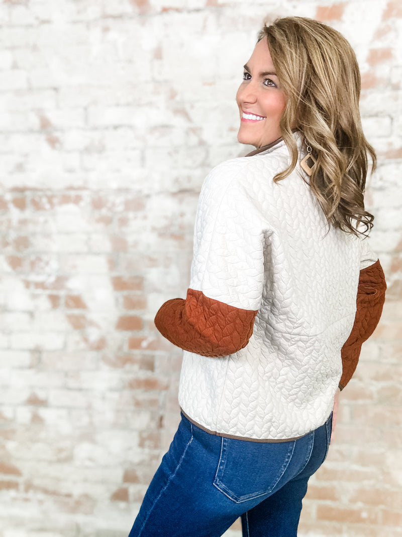 THML Rowan Textured Half Zip Sweater