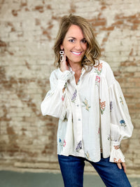 Edalia Floral Embroidered Top