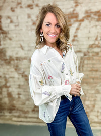 Edalia Floral Embroidered Top