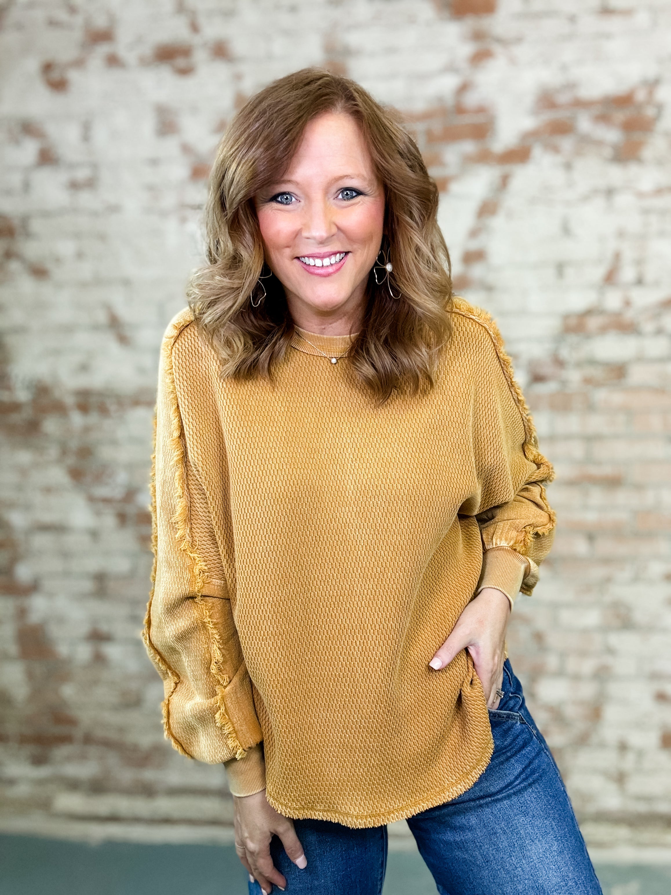 Melani Waffle Knit Top