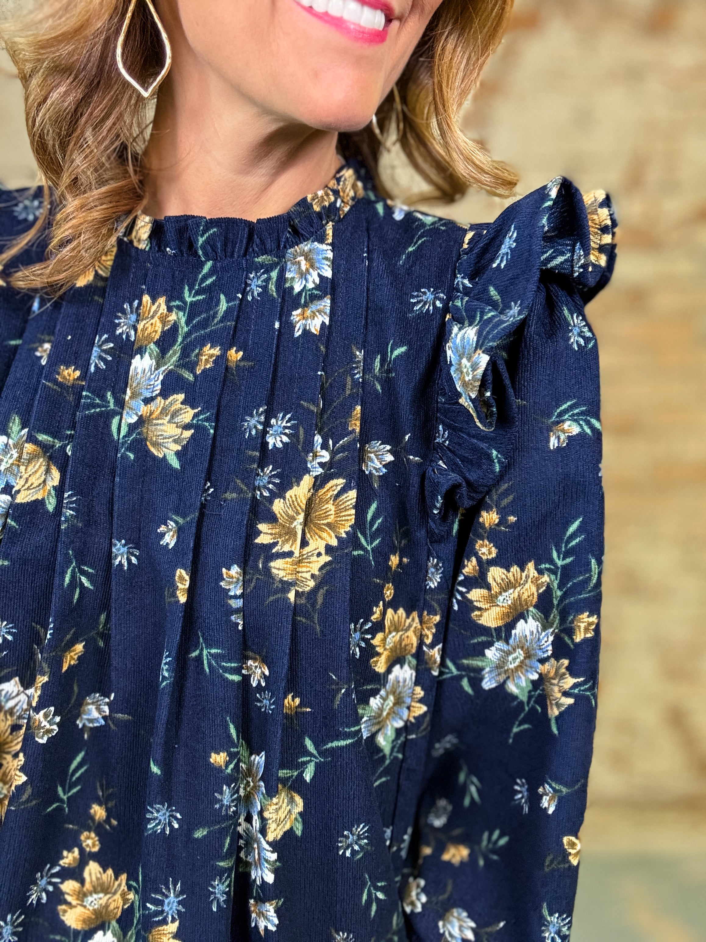 Vesper Ruffle Shoulder Dress