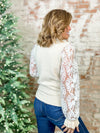 THML Greta Sheer Sleeves Knit Top