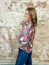 Emberly Bold Floral Print Top