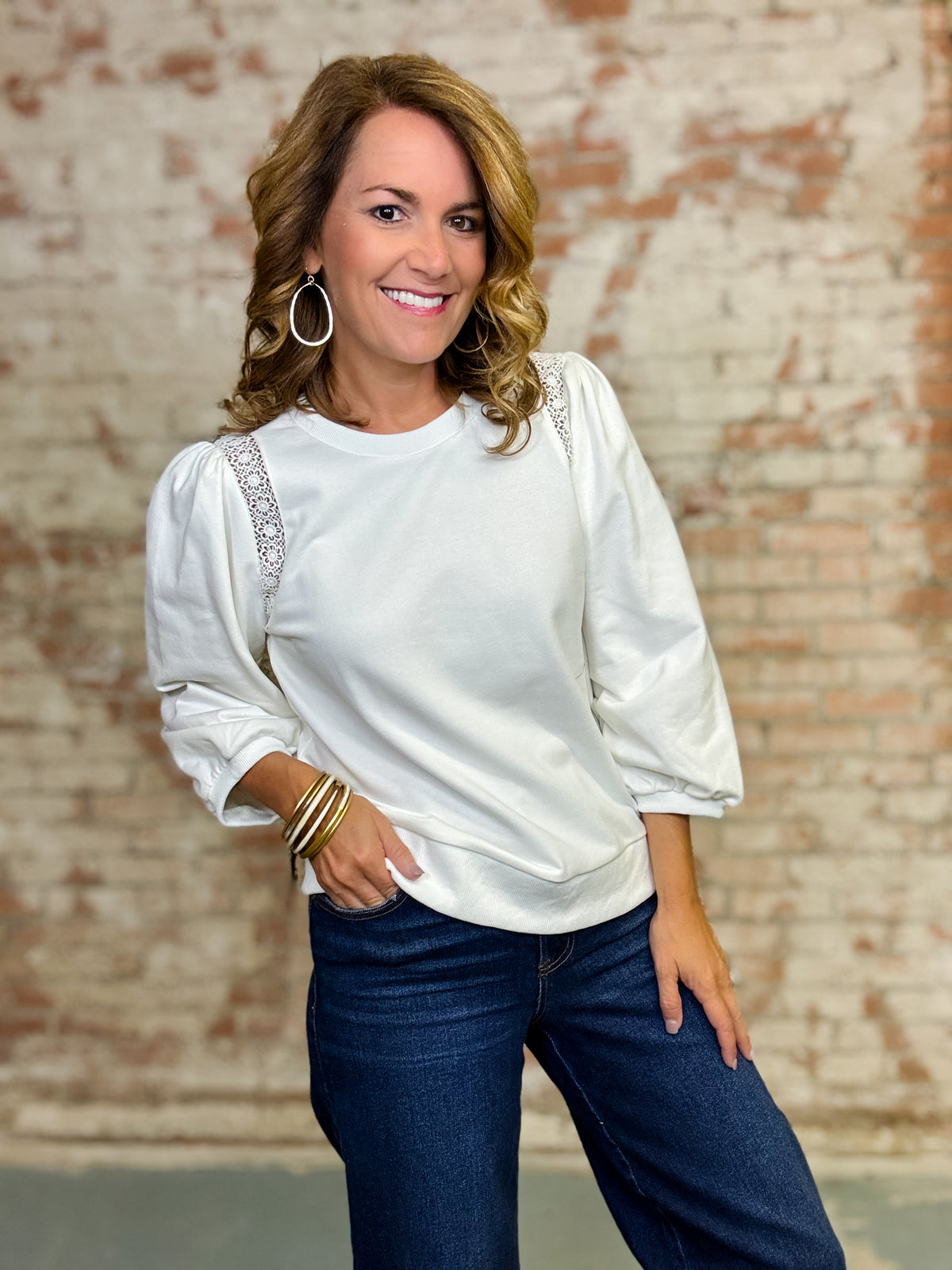 Blanca Crochet Lace Top