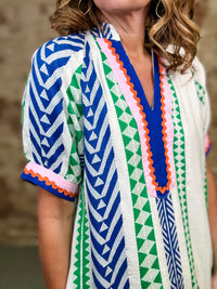 THML Lizzette Geo Stripe Dress