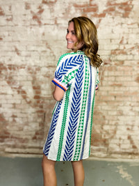 THML Lizzette Geo Stripe Dress