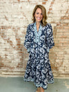 Indra Ruffle Neckline Dress