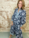 Indra Ruffle Neckline Dress