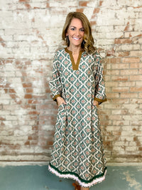 Lila Boho Floral Dress