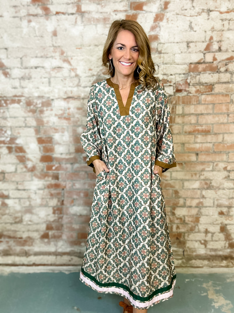 Lila Boho Floral Dress