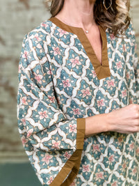 Lila Boho Floral Dress